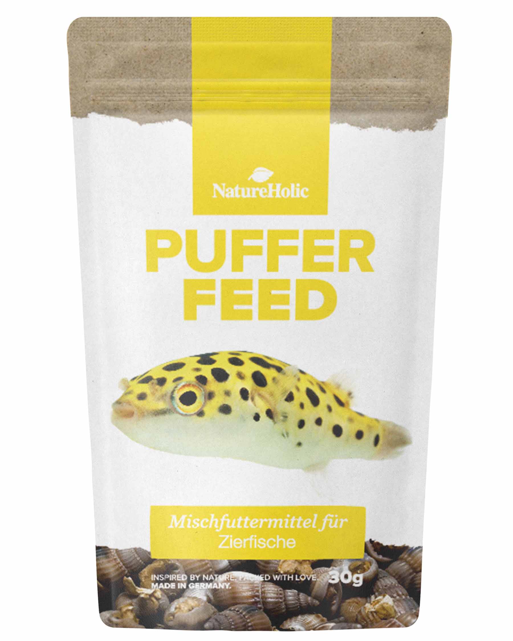 NatureHolic Puffer Feed Beutel mit Kugelfisch-Motiv